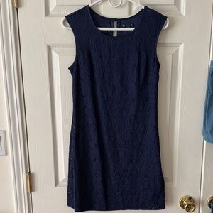 GAP Navy Sleeveless Lace Mini Dress